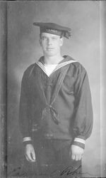 Ernest Rhea in his sailor uniform of the US Navy, about 1918