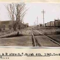 R street rail line at 6th street