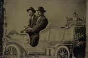 John Rains and John Reed in souvenir photograph