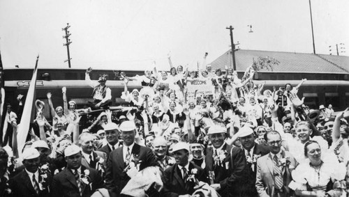 Welcoming party for Czechoslovakians, 1932 Olympics, view 6