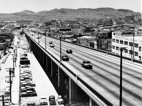 [Traffic on approach ramp to the San Francisco-Oakland Bay Bridge]