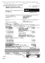 [Invoice from P & O NedLlyod Ltd on behalf of Gallaher International Limited to Tlais Enterprises Ltd for Sorvereign Classic]