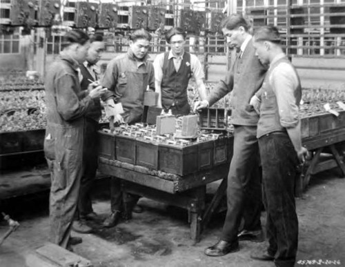 Group of six men, Ford Plant, Detroit