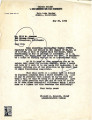 Letter from Willard E. Schmidt, Chief, Administrative Police, to Will M. Aranson, May 20, 1944