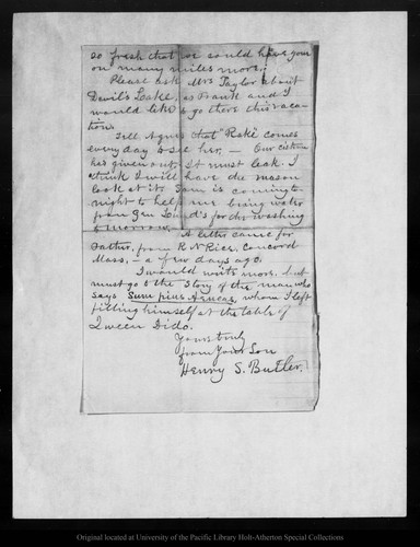 Letter from Henry S. Butler to [Mrs. Butler], 1870 Apr 25