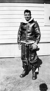 Johnny in flight suit at Sheppard Field