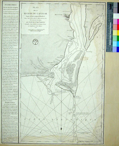 Plan de la Riviere du Cap Fear depuis la Barre jusques a Brunswick Redigé, d'apres un Plan Anglois au Dépot Général des Cartes Plans et Journaux de la Marine