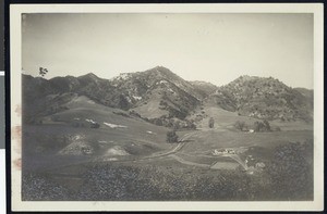 View looking north from summit at San Luis Hot Sulphur Springs, San Luis Obispo County, ca.1900