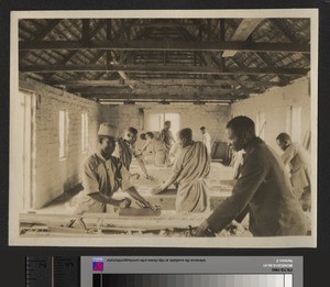 Carpentry workshop, Chogoria, Kenya, September 1926