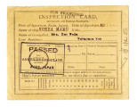 Inspection card (immigration and steerage passenger)