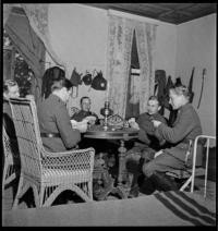 Officers [Soldiers in farm house]