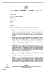 [A Letter from Norman BS Jack to Mike Clarke regarding confirmation of the main points of discussion]