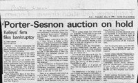 Porter-Sesnon auction on hold