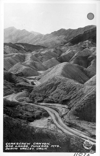Corkscrew Canyon Bad Lands, Funeral Mts., Death Valley, Calif