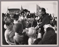 Duke Ellington swamped by students at Washington Elementary School, Berkeley