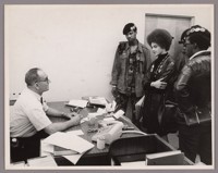 Kathleen Cleaver and Panthers in Prosecution's office