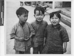 Some children of Stanley, Hong Kong, China, 1949