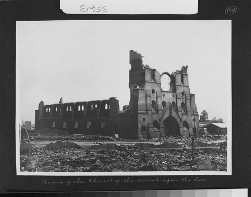 Ruins of the Church of the Advent. After the fire
