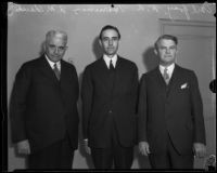 Future governor of New York W. Averell Harriman with other Union Pacific executives, Los Angeles, 1933