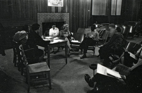 Community meeting in Marin City, California, circa 1963 [photograph]