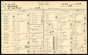 WPA household census for 319 EAST 33RD STREET, Los Angeles