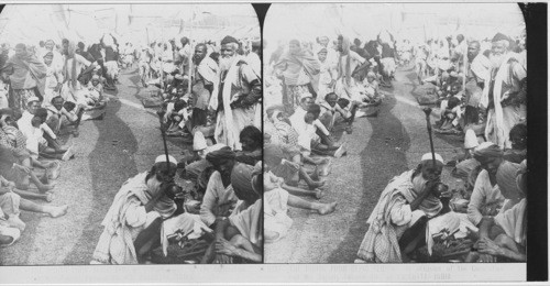 The Indian Poor Being Fed, on the occasion of the Coronation of His Majesty Edward VII at Calcutta, India