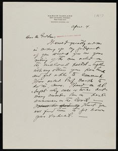 Hamlin Garland, letter, 193?-04-04, to Mr. Graham