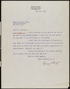 George C. Riggs, letter, 1920-05-08, to Hamlin Garland