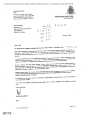 [Letter from Victoria Sandiford to Peter Redshaw regarding request for cigarette analysis and customer information]