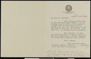 E. Stillman Kelley, letter, 1913-04-07, to Hamlin Garland