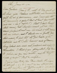 Henry Blake Fuller, letter, 1920-06-14, to Hamlin Garland