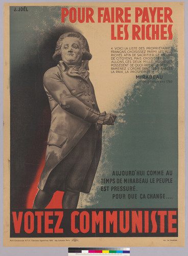 Pour faire payer les riches: Votez Communiste