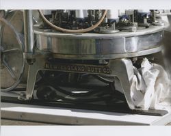 Detail of braiding machine made by New England Butt Co. at the Sunset Line & Twine, Petaluma, California, Dec. 2006