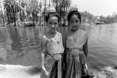 Two girls at Lotus Festival, Echo Park