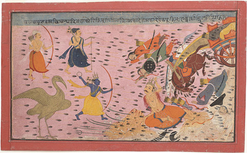 Untitled, Krishna kills an enemy