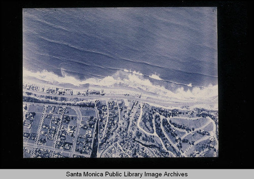 Aerial survey of Santa Monica coastline including storm drains, watersheds and piers, north to south (Job # 4915, Section 2: Pacific Palisades andSanta Monica Canyon) flown December 13, 1937