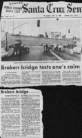 Broken bridge tests one's calm