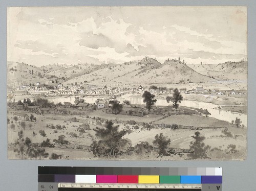[Coloma in 1857, California, from a drawing of the period]