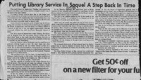 Putting Library Service In Soquel A Step Back In Time
