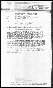 U.S. Marines (Peiping). Weekly Intelligence Report. 1933, October