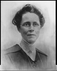 Portrait of Miss Harnett, a historian, Long Beach