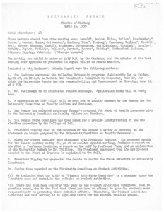 USC Faculty Senate minutes, 1959-04-15