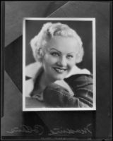 Head shot of Maxine Collins, Actress [rephotographed], Los Angeles, 1935