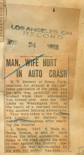 Man, wife hurt in auto crash