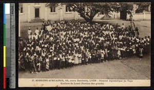 Group of school children, Lome, Togo, ca. 1920-1940