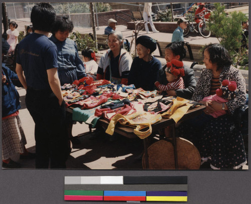 Women selling crafts