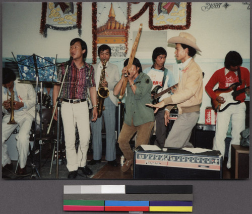 Lao musicians at a New Year's party, Northern California