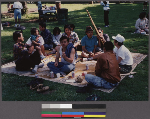 Khaen player in Golden Gate Park, San Francisco