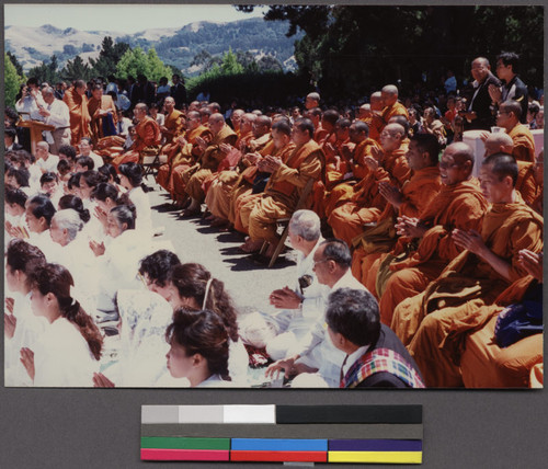 Monks at Khmu New Year event, Richmond, California