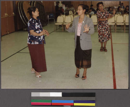 Women dancing at a New Year's party, Oakland, California